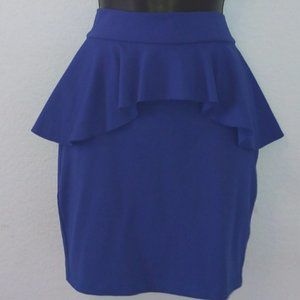 Blue Peplum Skirt (Juniors XS-Small)